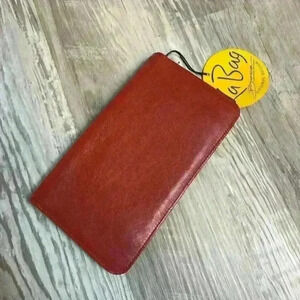 La Borsa Italian (Venice) red leather wallet